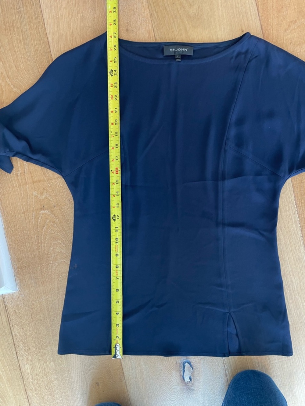 St. John Navy Dolman Sleeve Tunic Top - Picture 5 of 6